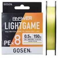 Шнур Gosen Answer Light Game PE8 150m Cocktail Yellow