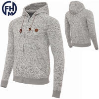 Толстовка FHM Avalon Knitted Fleece Hoodie Full Zip Grey