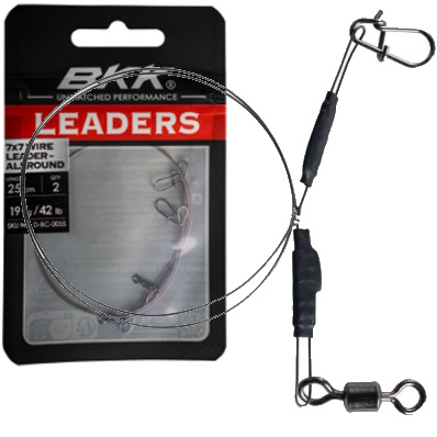 Поводок BKK 7x7 Wire leader-Allround Duolock Snap