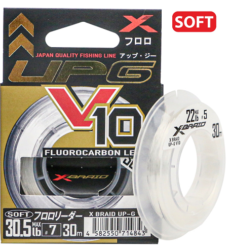 Флюорокарбон YGK X-Braid UP-G Leader V10 Soft 30m