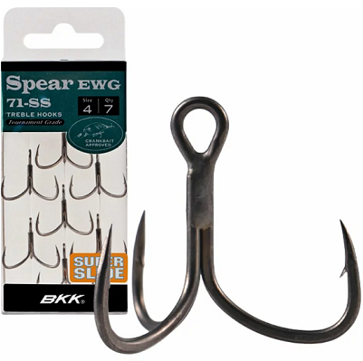 Крючки BKK Treble Spear EWG-71 SS Crankbait Hook Крючки BKK Treble Spear EWG-71 SS Crankbait Hook