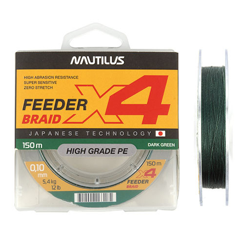 Шнур Nautilus X4 Feeder Braid Dark Green 150m