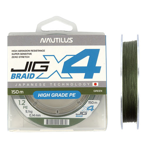 Шнур Nautilus X4 Jig Braid Green 150m