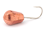 Мормышки DS Fishing Капля граненая с отверстием цв. медь (10шт)